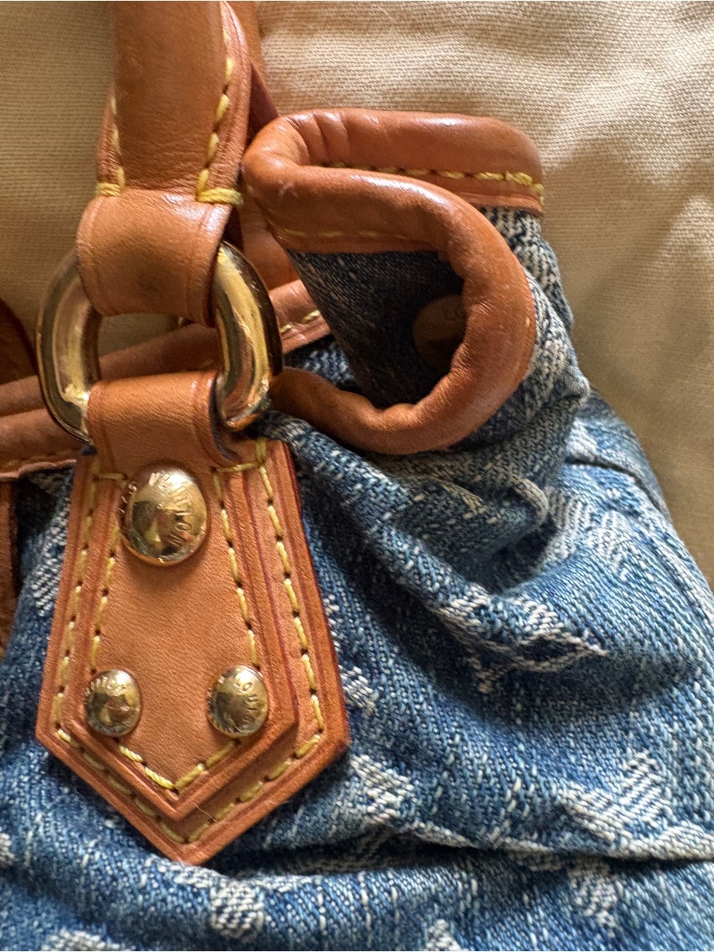 vintage Louis Vuitton Monogram Denim Pleaty bag - Picture 4 of 13